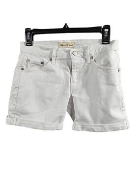 Gap 1969 Rolled Cuff White Jean Shorts 5" Inseam Size 24